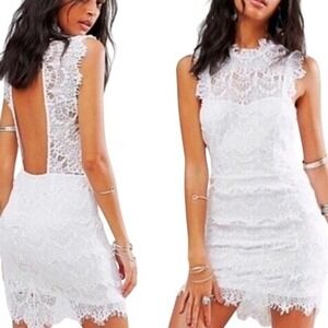 FREE PEOPLE INTIMATELY‎ Daydream White Lace Mini Dress NWT $98 Size Medium